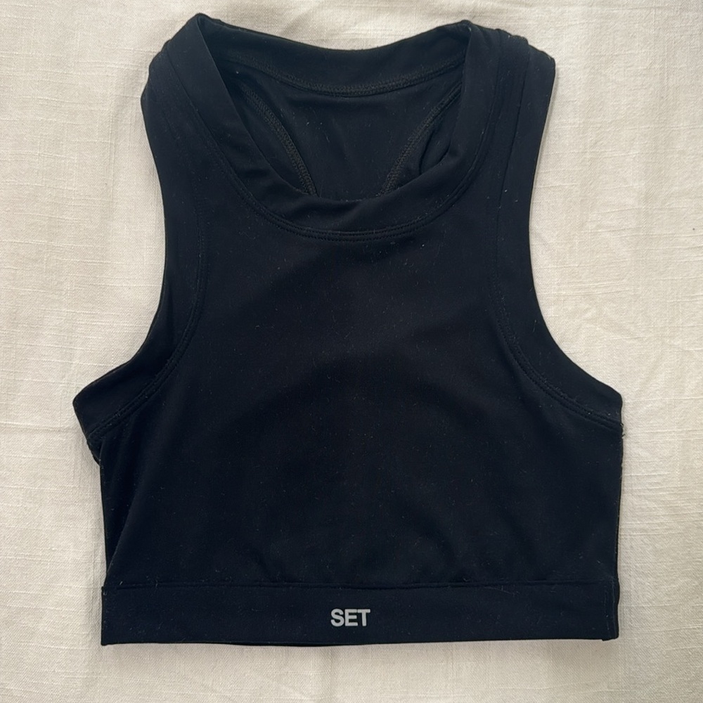 SET Active Sportbody High Neck Bra in Onyx